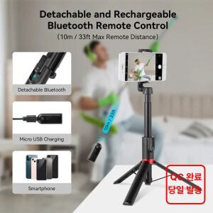SmallRig 휴대용 셀카봉 삼각대 ST20 Pro 스마트폰용 iPhone용 무선 리모컨 포함 접이식 -3636B