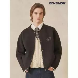 [벤시몽] 남성 더블 니트 보머 자켓 프렌치블랙