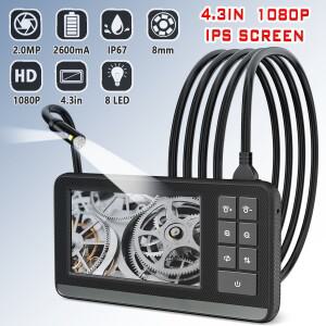 8mm 4.3in 1080P 단일 듀얼 렌즈 배관 검사 자동차 내시경 검사 내시경 내시경 카메라 도구 자동차