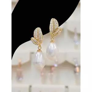 [볼라레] 세이브존03 볼라레 골드 리프 담수진주 드롭귀걸이 AQSSS1902A (S45895061)