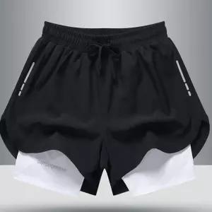 [퍼니메이커]투인원 레깅스 반바지 운동팬츠 헬스 런닝 퀵드라이 운동복 트레이닝바지 남자짐웨어 남자여름