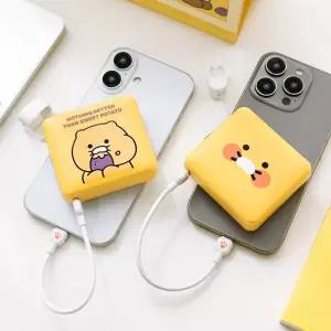 카카오프렌즈 귀여운 춘식이 캐릭터 미니 고속충전 보조배터리 휴대용 대용량 보조배터리 10000