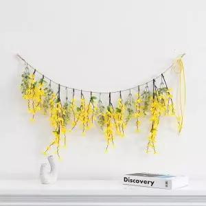 [아트박스]/플라워트리 봄향기 개나리 조화 가랜드 100x55cm (DIY) 인테리어