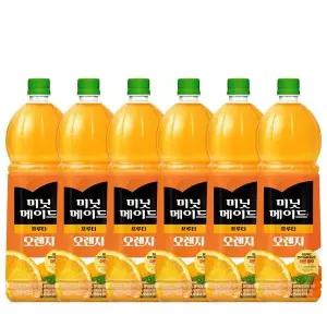[셀러허브]코카콜라 미닛메이드 오렌지 1.5L (50%)-6펫 과일 PET 주스 (S11845904)