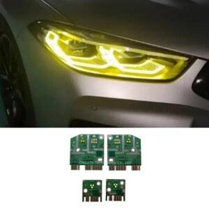 호환 노란색 DRL LED 보드 2019 시리즈 M8 G14 G15 F91 F92 G16 840I M850I 블루 레드 러닝 라이트