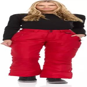 북극 퀘스트 여성 스노우 스키 팬츠 겨울 스노보드 하이킹용 방수 소프트쉘 단열 플레어 볼드 레드 라지