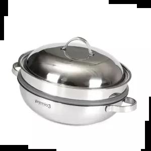 양수냄비 국내산 키친아트 통삼중 올스텐 2단찜냄비(전골) 33cm