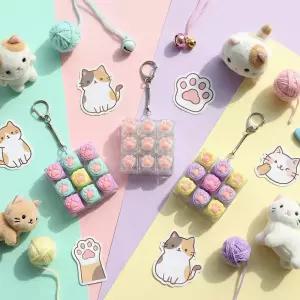 led 키보드 클리커 딸깍이 키캡키링9구 고양이발