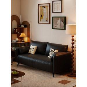 원룸소파 2인용 가죽 엔틱쇼파 120cm 사무실 블랙 거실 카페