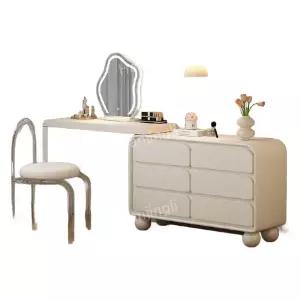 가볍고 고급스러운 심플한 개폐식 원목 테이블 크림 코너 메이크업 스타일의 모던하고 서랍장