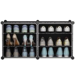 트렁크신발장 차량신발장 정리 자동차 블랙 44X32X32CM 박스 1줄 2단 정리함