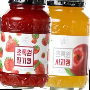 사과쨈 초록원 딸기잼 1kg+사과잼 1kg