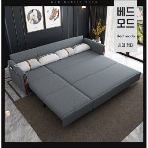 접이식 소파베드 트랜스포머침대 거실침대겸용소파 트렌스포머 심플 수납가능 그물 새로운 우드