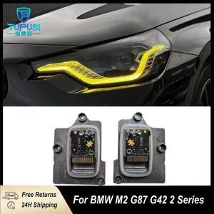 CSL 레몬 옐로우 DRL 일광 LED 칩 2022 BMW 2 시리즈 G87 G42 M2 M240I Refit Angel Eyes 주간 주행 등