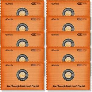QBMalls 100g [10팩] 보관용 투명 건조제 팩 충전식 실리카겔 패킷 보관함용 수분 흡수제 3D 필라멘트