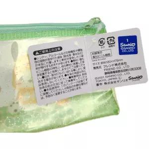 동전지갑 산리오 포차코 투명 PVC 글리터 미니 파우치 지퍼형 여행용