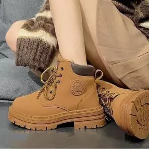 [라일리] Rly 데일리 여성 레이스업 워커 여자 미들 신발 부츠