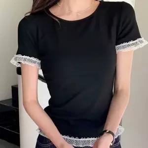 레이스 레이어드 슬림핏 반팔 TD-1004598