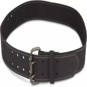 OX Pro 2인치 가죽 공구 벨트 - 오일 태닝 풀 그레인 리벳이 있는 둘레 스티치 건설 길이 28인치에서