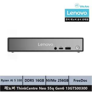 레노버 미니PC ThinkCentre neo 55q Gen6 13GTS00300 라이젠 AI 5 330/16gb/256gb/FreeDos 시리얼포트 - ps
