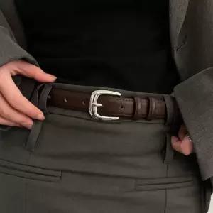 아트박스/신상오픈런 여성 슬림 스몰버클 기본 가죽 일상용 벨트