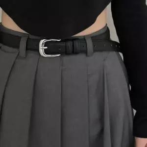 아트박스/신상오픈런 여성 슬림 스몰버클 기본 가죽 스타일 벨트