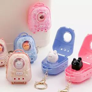 조선문방구 랜덤 고양이 우주선 가방 키링