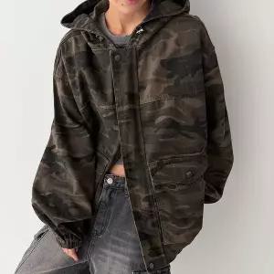 [하프클럽/]여자 봄자켓 오버핏 밴딩 퍼프 빅포켓 스트링 후드집업