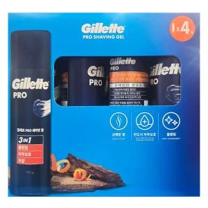 질레트 프로 쉐이빙 젤 195g 4개 코스트코 면도 크림