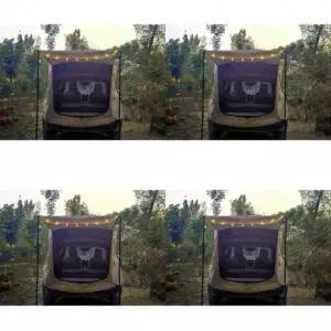 차박 트렁크텐트 130x100x160cm 폴대형 카키 카텐트 차량도킹텐트