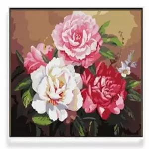 명화 페인팅 모란꽃 40X50 색칠도안 물감색칠하기