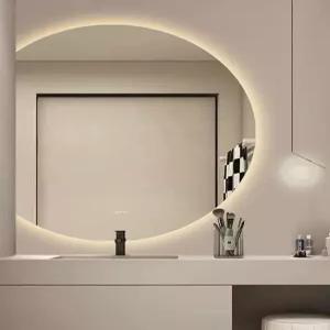 욕실 조명 거울 LED 반원 인테리어 대형 벽거울 화장실 터치