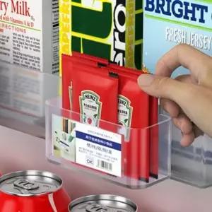 ( )냉장고 도어포켓 걸이 소스 홀더 양념수납 정리함 주방 도어 선반