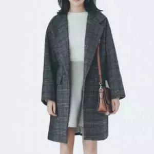 [하프클럽/신상오픈런]여성 루즈핏 체크 모직 숏자켓 가을 겨울 데일리 스타일