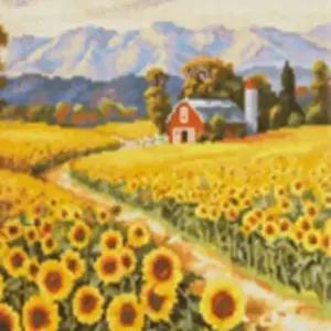 풍경 보석십자수 해바라기 40X50 보석십자수도구 집에서하는취미