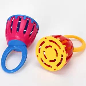 어린이집 딸랑딸랑 튼튼 손잡이 방울종2P 음악놀이 유치원