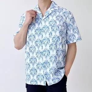 휴가룩 에스닉 바캉스 해변룩 남자 비치 웨어 반팔 남방 셔츠