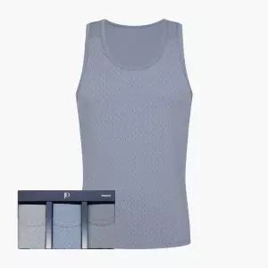 제임스딘 남성 순면 니트 런닝 3매입 세트 남자 민소매 컬러 패턴 아빠 빅사이즈 95 100 105 110 MRCZ14