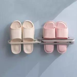 (색상 색상/그레이)3단 접이식 코너 공간활용 실내화 수건 행거 거치대_24486558