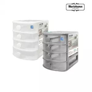 반투명 서랍 서랍장 4단 그레이 이동식수납 유리선반 수납 슬림선반 서랍장