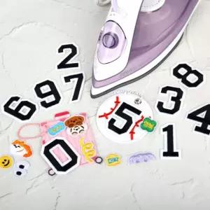 자수패치 와펜 숫자 열접착 리폼 열접착와펜 옷에붙이는스티커 자수패치