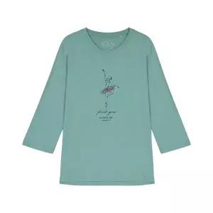 [뱅뱅]여성 프린트 라운드 7부 면 티셔츠 (NTM257)