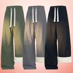 3컬러 일체형 융 안감 도톰 넉넉 핏감 밴딩팬츠