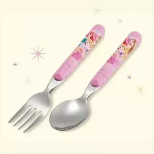 [골드스마일]프린세스 스텐 스푼포크 세트 14cm
