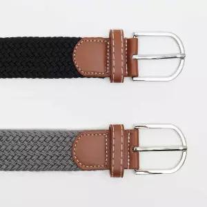 멋쟁이 IFK765I7 핀버클 꽈배기 벨트 2p세트 스판 패브릭벨트