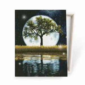 보석십자수 고요한 밤의 호수 40X50
