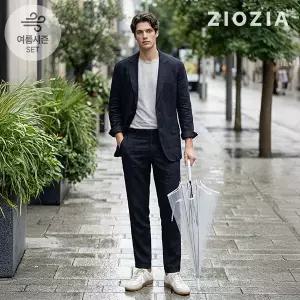 [지오지아]스탠다드 폴리 써커 다크네이비 셋업 수트 (AEE2KG1601_AEE2PP1601_DNV)