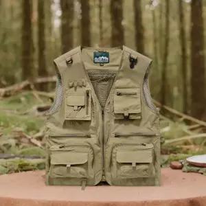 휴엔핏 남성 낚시 등산 캠핑 작업 조끼 여름 망사수납 전용 다용도 많은