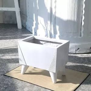 베하몰 마블 화분 스퀘어 직사각삼발다리 27x18x23cm홈가드닝 식물키우기 꽃키우기 원예용 집들이선물 꾸미