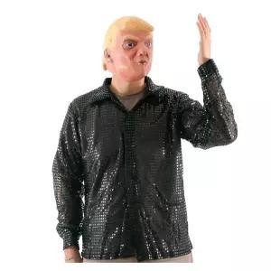 반짝이셔츠 성인블랙 스팡클반짝이의상 무대 행사용 반짝이상의 복장 트로트복장